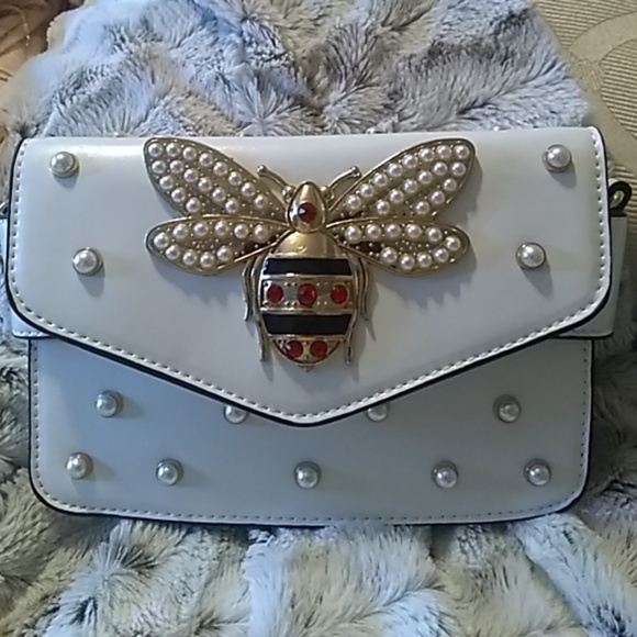 Small Pearl Beading Bee Handbag - Picture 5 of 8